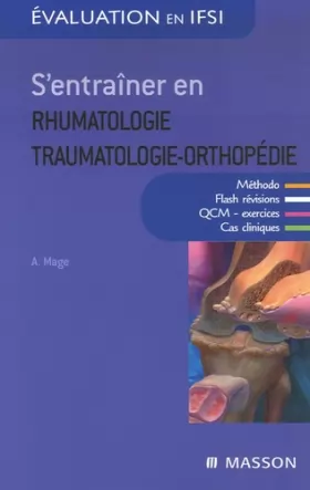 Couverture du produit · S'entraîner en rhumatologie-tranmatologie-orthopédie - QCM, cas cliniques, entraînement