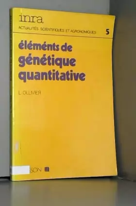 Couverture du produit · Elements de genetique quantitative