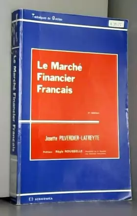 Couverture du produit · Le Marché financier français (Techniques de gestion)