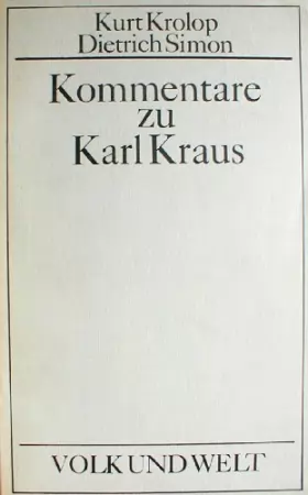 Couverture du produit · Kommentare zu Karl Kraus.