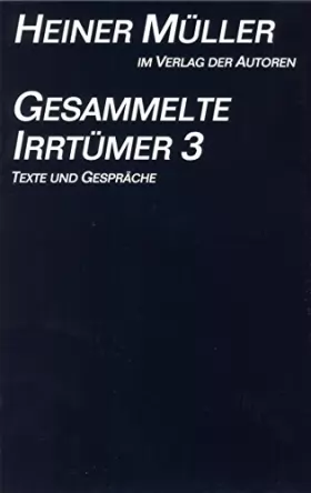 Couverture du produit · Gesammelte Irrtümer III.
