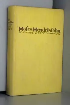 Couverture du produit · Moses Mendelssohn: Der Weise Und Der Mensch (1787)