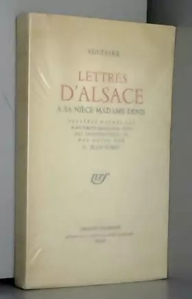 Couverture du produit · Lettres d'Alsace, à madame Denis