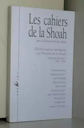 Couverture du produit · Les Cahiers de la Shoah 1993-1994, tome 1