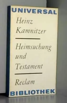 Couverture du produit · Heimsuchung Und Testament,