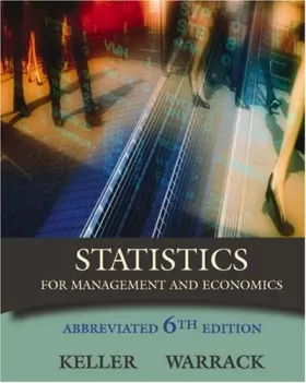 Couverture du produit · Statistics for Management and Economics With Infotrac: Abbreviated