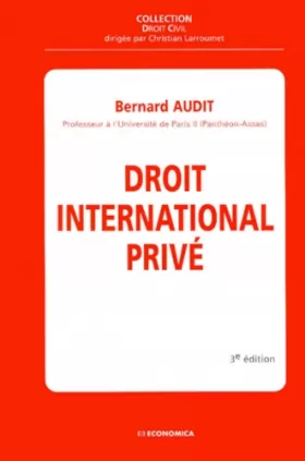 Couverture du produit · Droit international privé, 3e édition