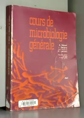 Couverture du produit · Cours de microbiologie générale