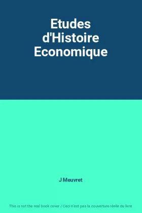 Couverture du produit · Etudes d'Histoire Economique