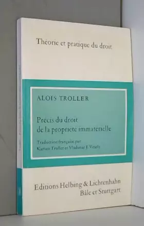 Couverture du produit · Précis du droit de la propriété immatérielle: Version française du 'Kurzlehrbuch des Immaterialgüterrechts'. Traduit par Kamen 
