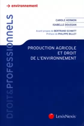 Couverture du produit · Production agricole et droit de l'environnement