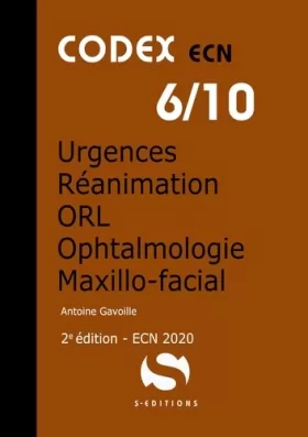 Couverture du produit · Codex ECN 6/10 Urgences réanimation ORL ophtalmologie maxillo-facial: 2e édition