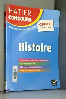 Couverture du produit · Hatier Concours CRPE 2017 - Epreuve orale d'admission - Histoire
