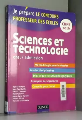 Couverture du produit · Sciences et technologie - Professeur des écoles - Oral admission - CRPE 2016: CRPE 2016