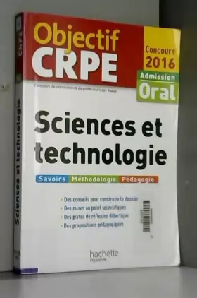 Couverture du produit · Objectif CRPE Sciences et technologie - 2016