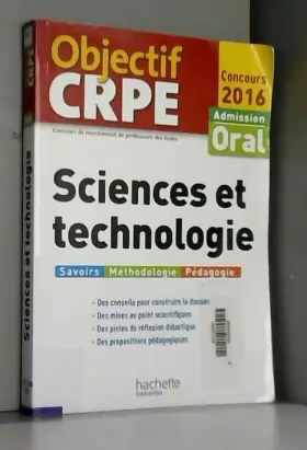Couverture du produit · Objectif CRPE Sciences et technologie - 2016