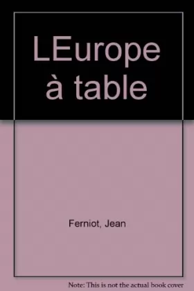 Couverture du produit · L'europe a table                                                                              033195