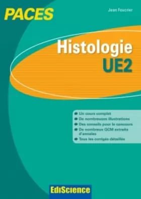 Couverture du produit · Histologie-UE2 PACES: Manuel, cours + QCM corrigés