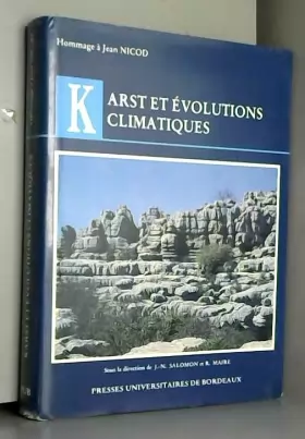 Couverture du produit · Karst et Evolutions Climatique.  Hommage a Jean Nicod.