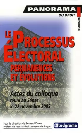 Couverture du produit · Processus électoral