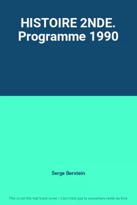 Couverture du produit · HISTOIRE 2NDE. Programme 1990