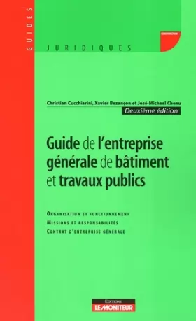 Couverture du produit · Guide de l'entreprise générale de bâtiment et travaux publics