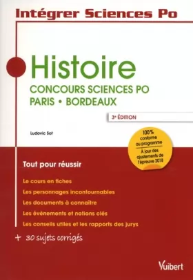 Couverture du produit · Histoire - Concours Sciences Po Paris - Bordeaux: Tout pour réussir (2018)