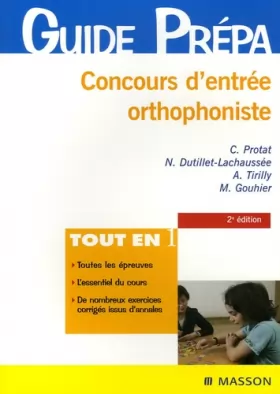 Couverture du produit · Concours d'entrée Orthophoniste