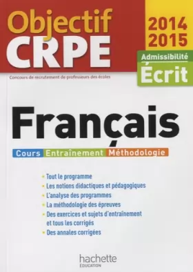 Couverture du produit · Objectif CRPE Épreuve écrite de français