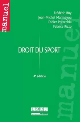 Couverture du produit · Droit du sport, 4ème Ed.