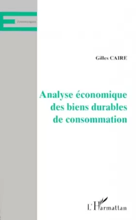 Couverture du produit · Analyse économique des biens durables de consommation
