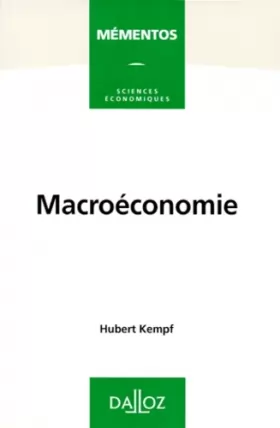 Couverture du produit · MACROECONOMIE. Edition 1995
