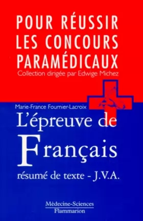 Couverture du produit · L'épreuve de français - résume de texte - J.V.A.