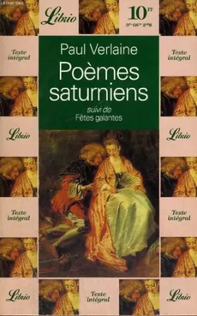 Couverture du produit · Poemes saturniens  suivi de Fetes galantes