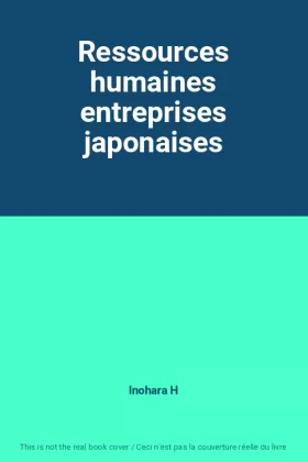 Couverture du produit · Ressources humaines entreprises japonaises