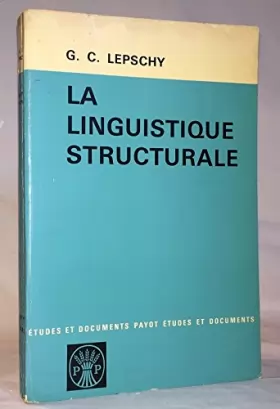 Couverture du produit · La linguistique structurale
