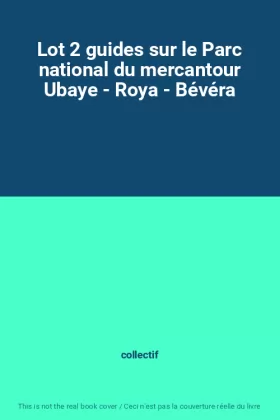 Couverture du produit · Lot 2 guides sur le Parc national du mercantour Ubaye - Roya - Bévéra