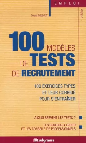 Couverture du produit · 100 modèles de tests de recrutement