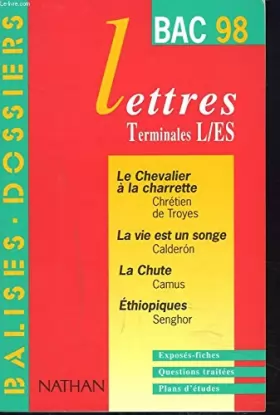 Couverture du produit · Lettres Terminales L et ES, BAC 1998