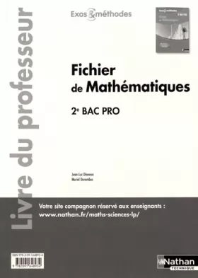 Couverture du produit · Fichier de Mathématiques - 2ème Bac Pro (Exos et méthodes) Professeur - 2017
