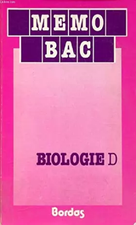 Couverture du produit · Biologie terminales D, 1983-1984