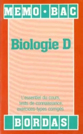 Couverture du produit · MEMO/13 BIOLOGIE D AE (Ancienne Edition)