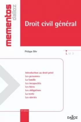 Couverture du produit · Droit civil général - 18e éd.: Mémentos