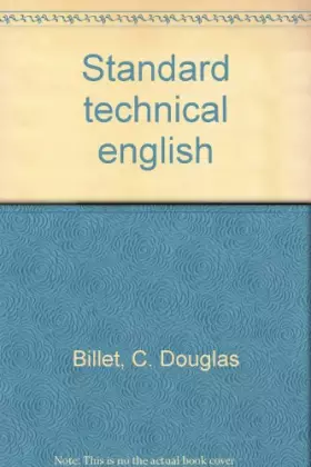 Couverture du produit · Standard technical english