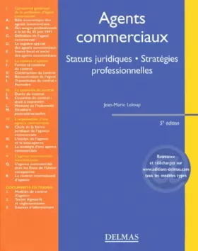 Couverture du produit · Les Agents commerciaux : Statuts juridiques - Stratégies professionnelles