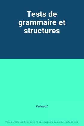 Couverture du produit · Tests de grammaire et structures