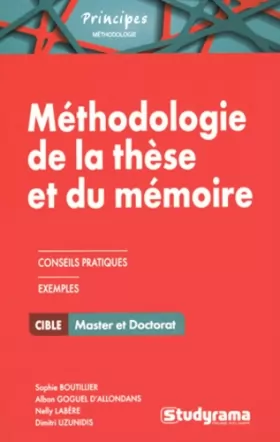 Couverture du produit · Méthodologie de la thèse et du mémoire