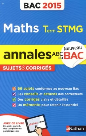 Couverture du produit · Annales ABC du BAC 2015 Maths Term STMG