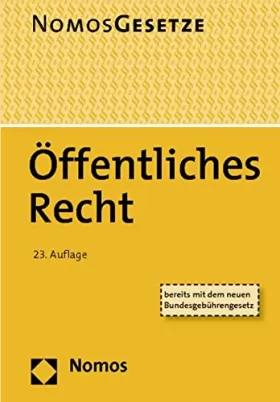 Couverture du produit · Offentliches Recht: Textsammlung, Rechtsstand
