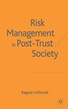 Couverture du produit · Risk Management in Post-Trust Societies